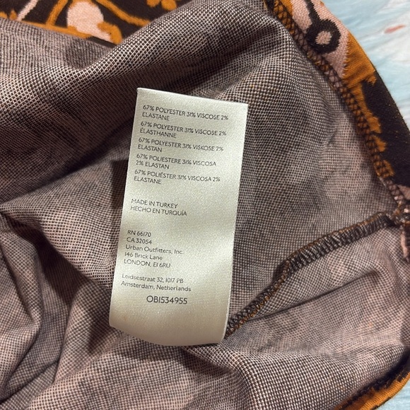 Anthropologie Maeve Paisley Orange Bell-Sleeve Mini Dress - Picture 10 of 10